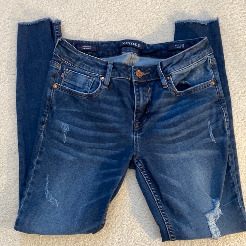 Vigoss Jagger Skinny Classic Fit W27 L27 dark washed with distressing